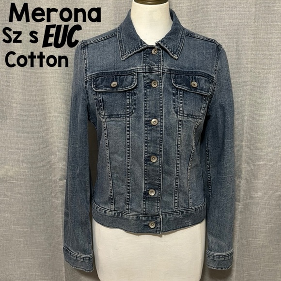 Merona Jackets & Blazers - Merona Denim Jacket-Sz S-99 Cotton-Button Front-EUC